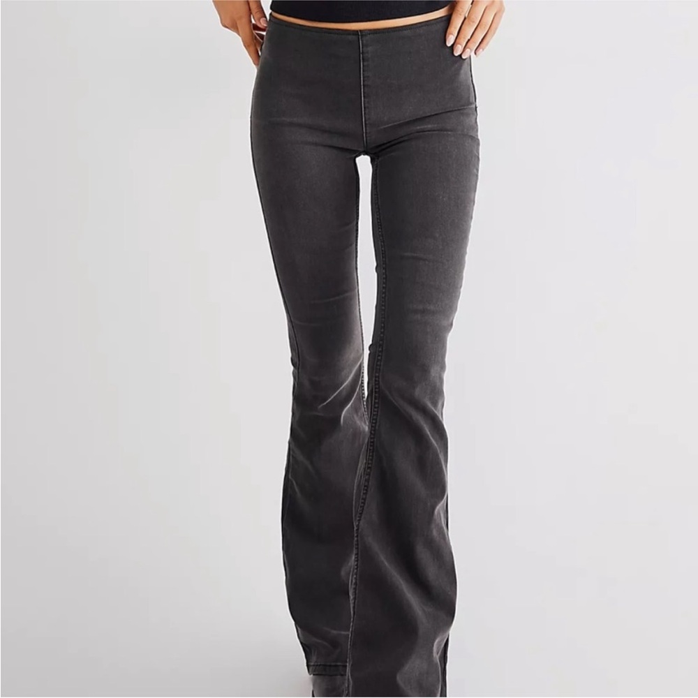 Free People Black Flare Leg Jeans
